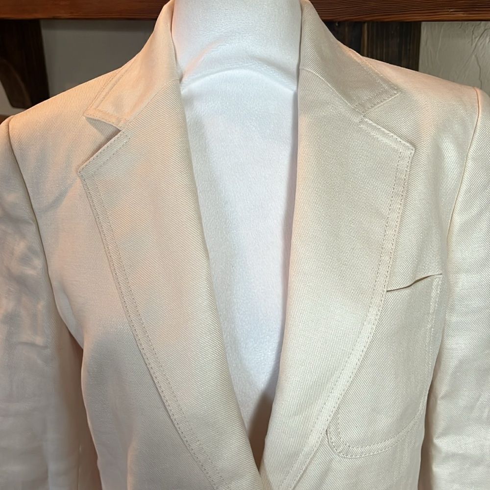 MaxMara Boemia Linen/Twill Pantsuit, Ivory, size 10 - Picture 3 of 16